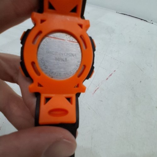 KIDS EDILLAS DIGITAL WATCH - 1.75", 7 LED COLOURED LIGHTS, 50M WATERPROOF, STOPWATCH, ALARM CLOCK - ORANGE/BLACK image 3