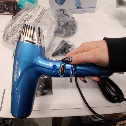 BABYLISSPRO NANO TITANIUM HAIRDRYER WITH 4 ATTACHMENTS - 1700W - BLUE/SILVER (MODEL: BNT9100C) image 4