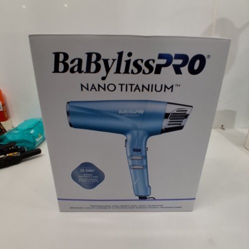 BABYLISSPRO NANO TITANIUM HAIRDRYER WITH 4 ATTACHMENTS - 1700W - BLUE/SILVER (MODEL: BNT9100C) image 5