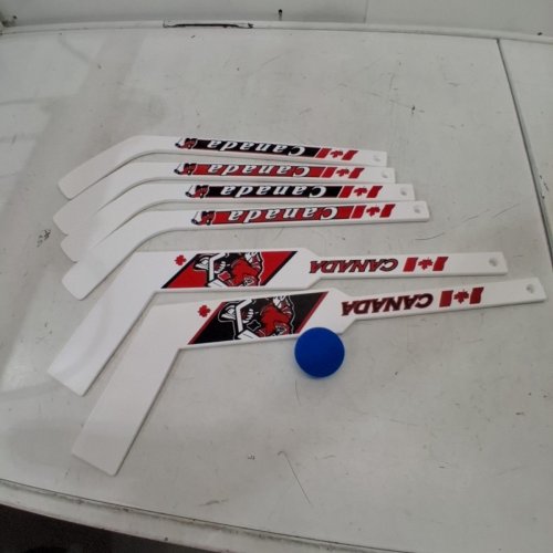 7PC MINI HOCKET SET WITH 6 MINI STICK & 1 MINI BALL - WHITE/BLACK/RED image 2