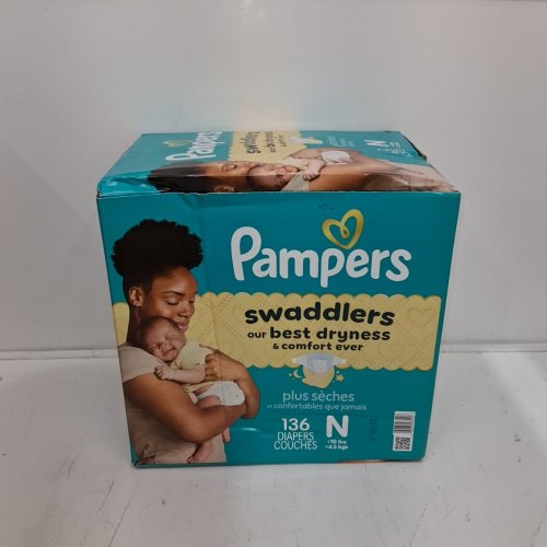 136PK PAMPERS SWADDLERS DIAPERS - NEWBORN SIZE image 6