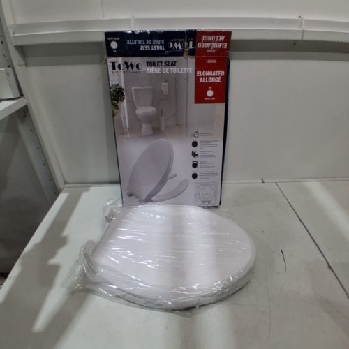 TOWO ELONGATED OPEN FRONT TOILET SEAT- 18.11" -WHITE (MODEL: 180498) image 2
