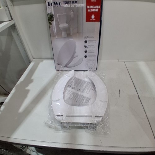 TOWO ELONGATED OPEN FRONT TOILET SEAT- 18.11" -WHITE (MODEL: 180498) image 3