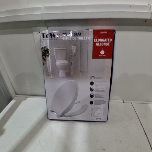 TOWO ELONGATED OPEN FRONT TOILET SEAT- 18.11" -WHITE (MODEL: 180498) image 4