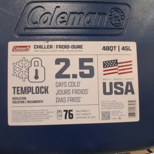 COLEMAN PORTABLE CHILLER CHEST COOLER - 45L - BLUE image 4
