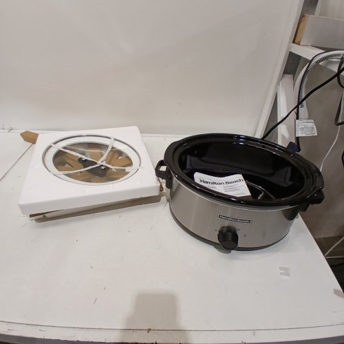 HAMILTON BEACH LARGE CAPACITY SLOW COOKER - SERVES 7+ - 6QT - STAINLESS STEEL/BLACK (MODEL: 33665G) image 3
