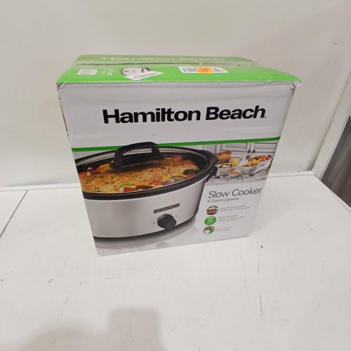 HAMILTON BEACH LARGE CAPACITY SLOW COOKER - SERVES 7+ - 6QT - STAINLESS STEEL/BLACK (MODEL: 33665G) image 6