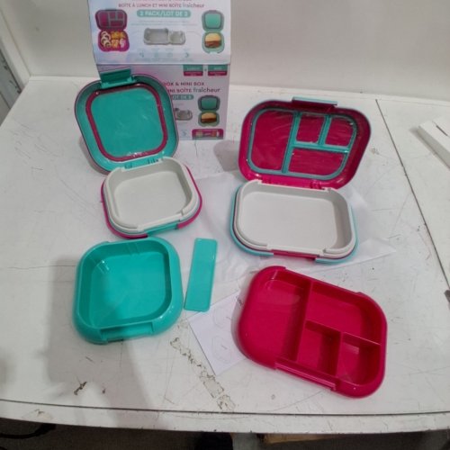 2PC BENTGO CHILL LUNCH CONTAINERS - TEAL/PINK (MODEL : 1997883) image 3