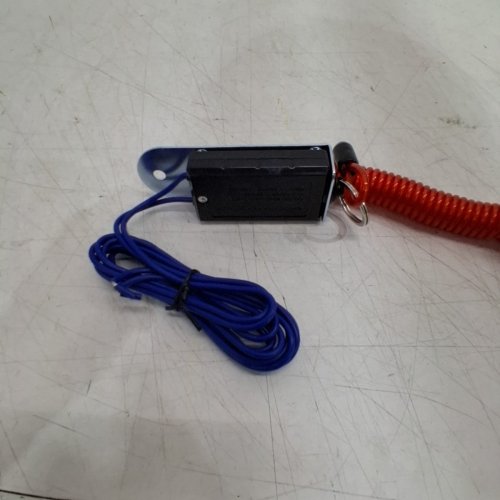 TRAILER BREAKAWAY SWITCH COILED CABLE WITH ELECTRIC BRAKES - 6FT - RED/BLUE image 3