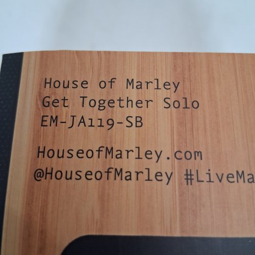 HOUSE OF MARLEY GET TOGETHER SOLO PORTABLE BLUETOOTH BAMBOO PAIRABLE SPEAKER - 15W BASS RATING AND 5W - NATURAL WOOD (MODEL:EM-JA119-SB) image 4