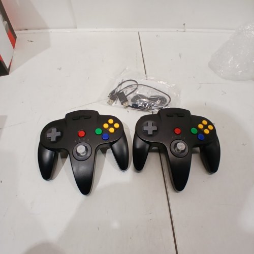 2PK WIRELESS GAME CONTROLLERS, N64 STYLED CONTROLLER - 2.4GHZ - BLACK image 2