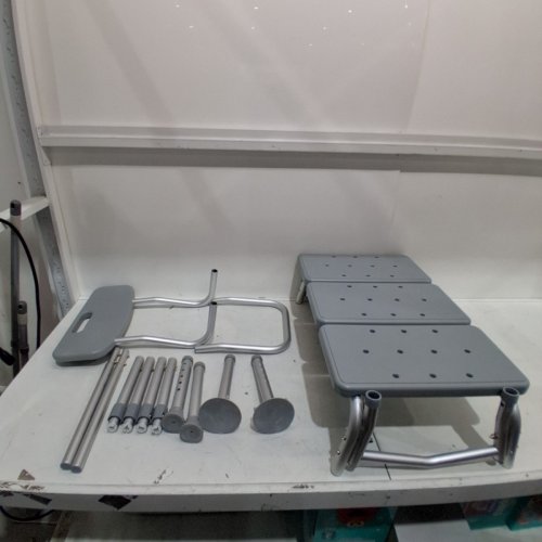 MEDLINE GUARDIAN BATHTUB TRANSFER BENCH WITH BACK SUPPORT & SUCTION FEET - 400LBS CAPACITY - GREY (MODEL: G3-100KBX1) image 2