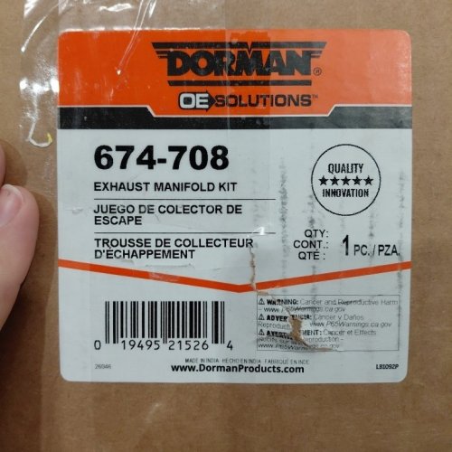 DORMAN EXHAUST MANIFOLD - FITS SELECT FORD MODELS - BLACK (MODEL: 674-708) image 2