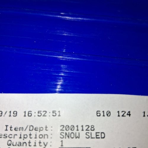 SNO-STORM FOAM CONSTRUCTION SNOWBOARD AND SLED WITH CONTOURED DECK GRIP AND TOW ROPE - 48" - RED/BLUE/WHITE/MINT GREEN (MODEL: 2001128) image 2