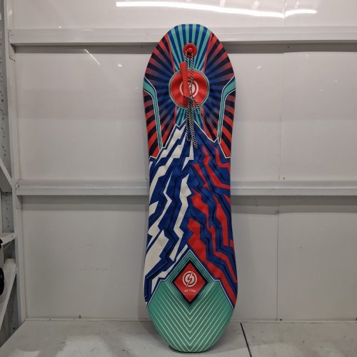 SNO-STORM FOAM CONSTRUCTION SNOWBOARD AND SLED WITH CONTOURED DECK GRIP AND TOW ROPE - 48" - RED/BLUE/WHITE/MINT GREEN (MODEL: 2001128) image 3