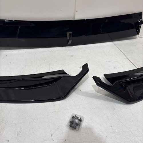 3PC WHEELX LOWER CHIN SPLITTER FRONT LIP FOR BMW G20 LCI 3-SERIES 330I - GLOSSY BLACK (ITEM: MKC4-KYE3125) image 4