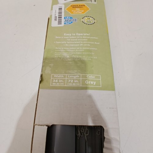 ACHIM GII MORNINGSTAR CORDLESS BLINDS - 30" X 72" - GREY - (MODEL:MSG2307GY6) image 4