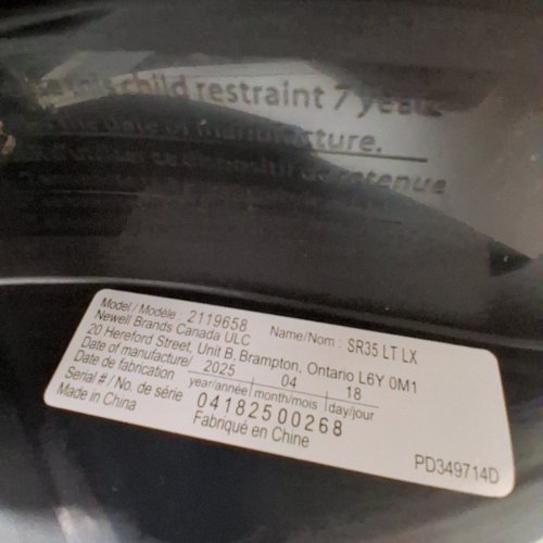 GRACO SNUGRIDE 35 LITE LX INFANT CAR SEAT - MAX WEIGHT 34LBS - BLACK/GREY (MODEL: 2119658) image 2