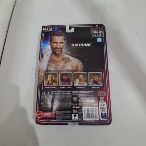 MATTEL WWE CM PUNK WITH CHAIR MAIN EVENT SERIES 1 WRESTLING ACTION FIGURE (MODEL: JPN30) image 4