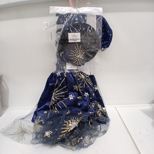 2PC GIRLS PALAMON MIDNIGHT WITCH COSTUME - SMALL (4-6) - BLUE/SILVER/GOLD (STYLE: 40971) image 2