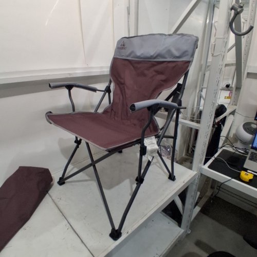 ASCEND ROVER HARD-ARM CAMPING CHAIR - 39" X 26.8" X 24.4" - 300 LBS CAP - BURGUNDY AND GRAY (MODEL: 101901049) image 2