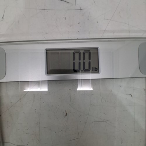 CONAIR THINNER CLEAR GLASS WEIGHT SCALE - 400LBS MAX -CLEAR/GREY (MODEL: TH231L) image 2