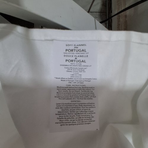 4PC SOFT FLANNEL FROM PORTUGUESE SHEET SET - KING - WHITE (MODEL: 2906663) image 2