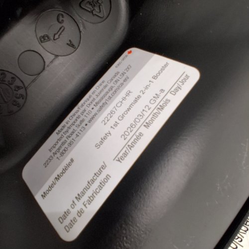 SAFETY 1ST 2-IN-1 LIGHTWEIGHT GROWMATE BELT-POSITIONING BOOSTER CAR SEAT WITH HIGH-BACK TO BACKLESS & ADJUSTABLE HEADREST - BLACK (MODEL: 22267CHHR) image 2