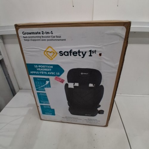SAFETY 1ST 2-IN-1 LIGHTWEIGHT GROWMATE BELT-POSITIONING BOOSTER CAR SEAT WITH HIGH-BACK TO BACKLESS & ADJUSTABLE HEADREST - BLACK (MODEL: 22267CHHR) image 5