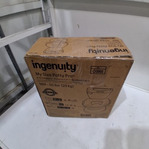 INGENUITY MY SIZE POTTY 2-IN-1 POTTY TRAINING SYSTEM - 18M-50 LBS - BLUE-GRAY (STYLE: MY SIZE POTTY PRO) image 3