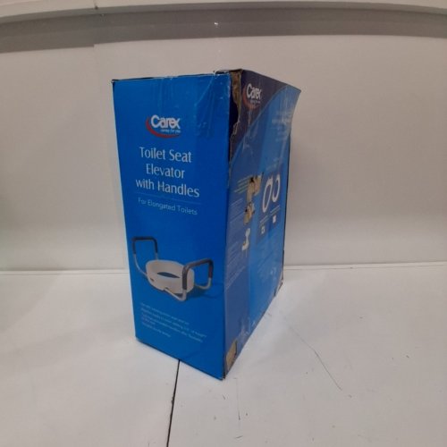 CAREX TOILET SEAT ELEVATOR WITH HANDLES FOR ROUND TOILETS - 3.5" RISE - WHITE image 4