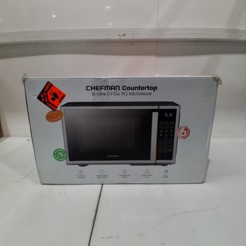CHEFMAN COUNTERTOP MICROWAVE OVEN - 31 L (1.1 CU. FT) -STAINLESS STEEL (MODEL: RJ55-SS-11-CK-CA) image 8