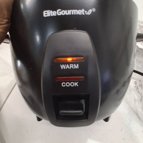 ELITE GOURMET ELECTRIC RICE COOKER WITH STAINLESS STEEL INNER POT - 10 CUP CAPACITY - BLACK (MODEL: ERC-2010B) image 2