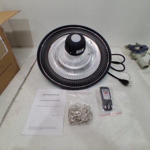DONYER POWER ELECTRIC OUTDOOR HEATER WITH REMOTE - 1500W - BLACK (MODEL:HCH602) image 3