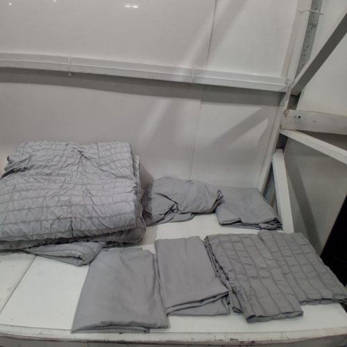 7PC COMFORTER SET - COMFORTER, SHEETS, SHAMS AND PILLOW CASE SET - OVERSIZED QUEEN/KING - LIGHT GREY image 2
