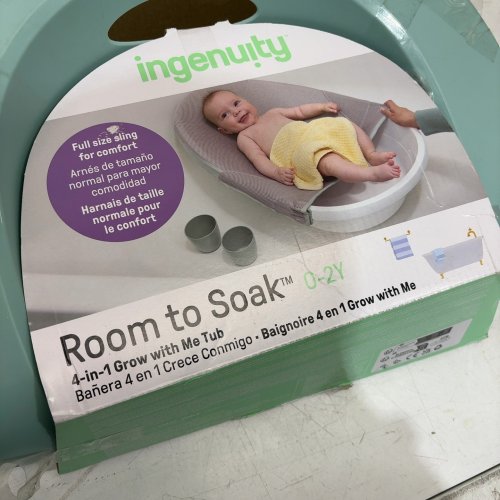 INGENUITY 4-IN-1 GROW WITH ME BABY BATHTUB - 0-2Y - TEAL image 2