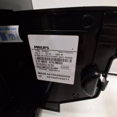 PHILIPS 3300 SERIES ULLY AUTOMATIC ESPRESSO MACHINE WITH LATTEGO MILK SYSTEM AND INTEGRATED GRINDER - GLOSSY BLACK (MODEL:EP3341/50) image 7