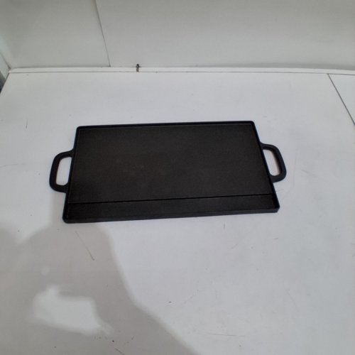 OVERMONT CAST IRON REVERSIBLE GRILL PAN - 17" X 9" - BLACK CAST IRON - (MODEL: OM-GRIDDLE) image 2