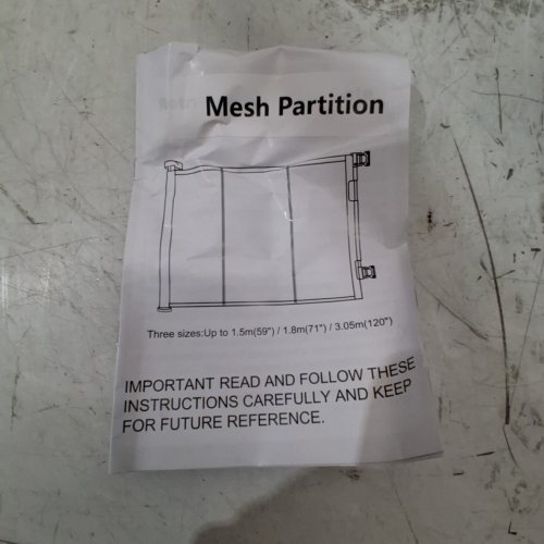 SAFETY MESH RETRACTABLE GATE FOR STAIRS, DOORWAYS, HALLWAYS, AND MORE - 120" X 33" - GREY (MODEL:SH20.006B03C) image 3