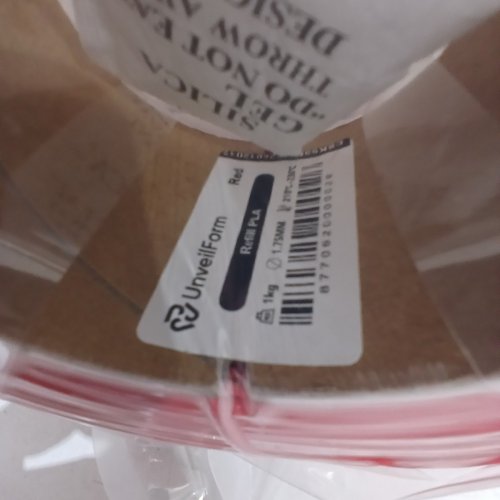 UNVEIL FORM 3D PRINTER PLA FILAMENT REFILL - 1.75MM - 1KG - RED image 3