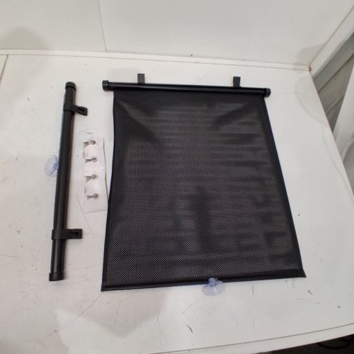 2PK ECONOUR CAR WINDOW ROLLER SUNSHADES - 17" X 19" - BLACK (MODEL: PO-00365) image 3