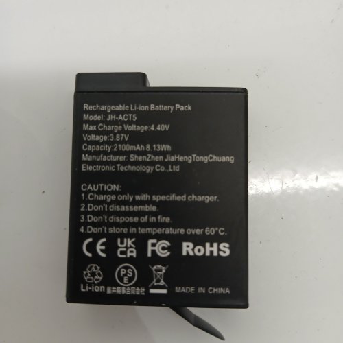 2PK POWELYT LI-ION BATTERY PACK FOR DJI OSMO 360/ACTION 6/5 PRO/4/3 - 3.87 V, 2100 MAH, 8.13WH (MODEL: JH-ACT5) image 2