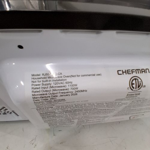CHEFMAN COUNTERTOP MICROWAVE OVEN - 0.7 CU.FT. - BLACK (MODEL: RJ55-7-V2-CA) image 7