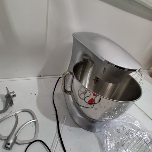 FACELLE ELECTRIC STAND MIXER WITH 6-SPEEDS - 8.5QT - 660W - SILVER (MODEL: SM-1554) image 6