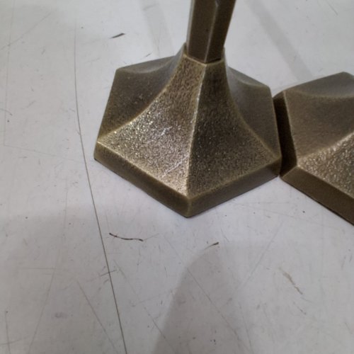 2PC HEARTH & HAND WITH MAGNOLIA BRASS CANDLESTICK HOLDERS - 14"/9" - BRASS image 3