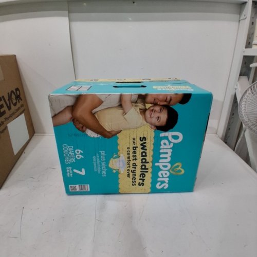 66PK PAMPERS SWADDLERS ACTIVE BABY DIAPERS - SIZE 7 - 41LBS+ image 2