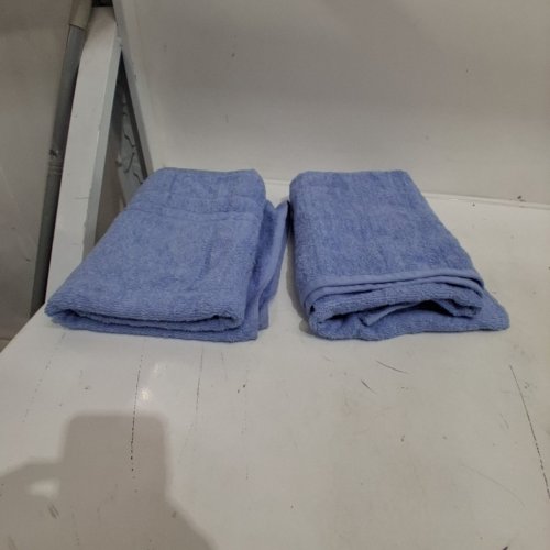 2PC BATH TOWELS - 25.5" X 47.5" - BLUE image 2