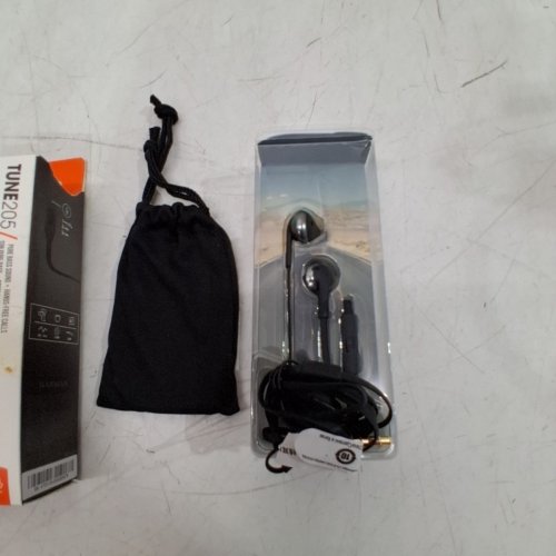 JBL BY HARMAN TUNE 205 WIRED IN-EAR HEADPHONES WITH ONE-BUTTON REMOTE/MIC WITH HANDSFREE CALLING - GREY (MODEL: ‎JBLT205BLKAM) image 2