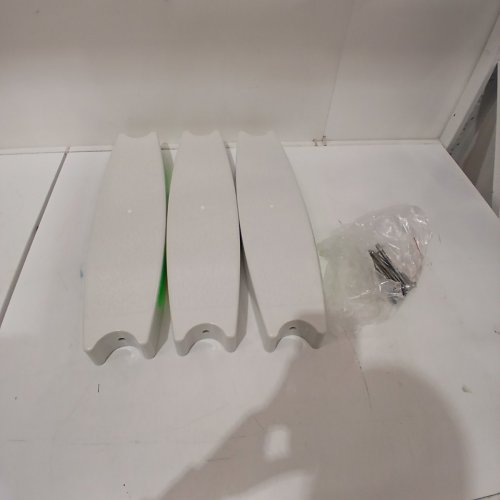 3PK HEAVY-DUTY PLASTIC MOLDED SWIMMING POOL LADDER REPLACEMENT STEPS WITH RUBBER BUMPER - 18" - WHITE/GREEN image 2