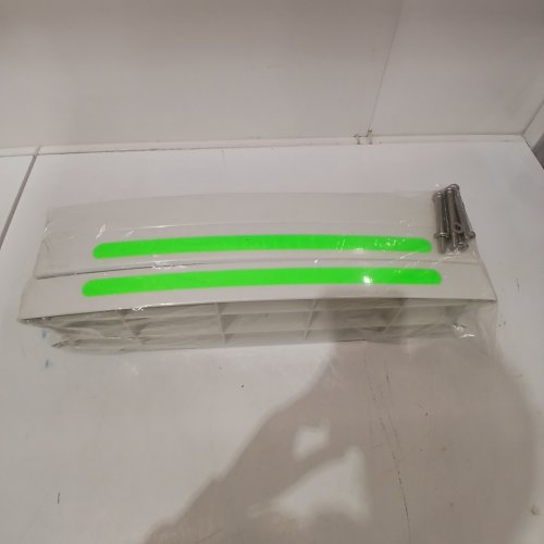 3PK HEAVY-DUTY PLASTIC MOLDED SWIMMING POOL LADDER REPLACEMENT STEPS WITH RUBBER BUMPER - 18" - WHITE/GREEN image 5